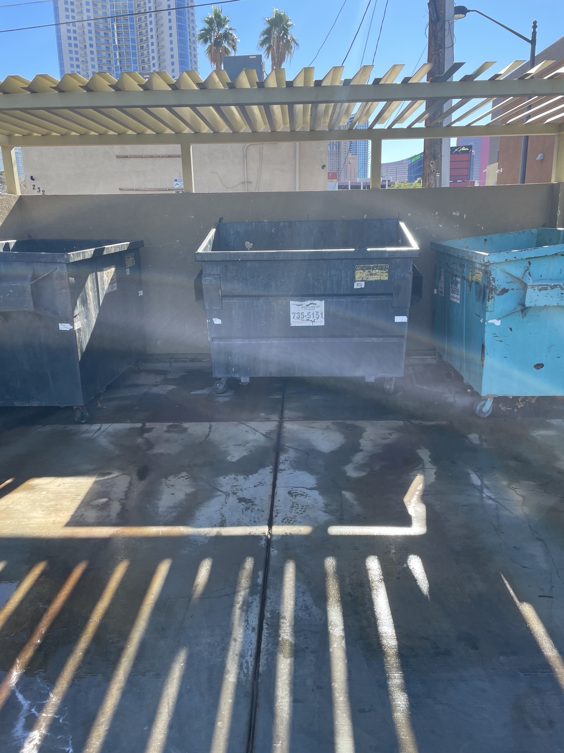 Dumpster Pad project by Sunset Valley Pressure Washing
