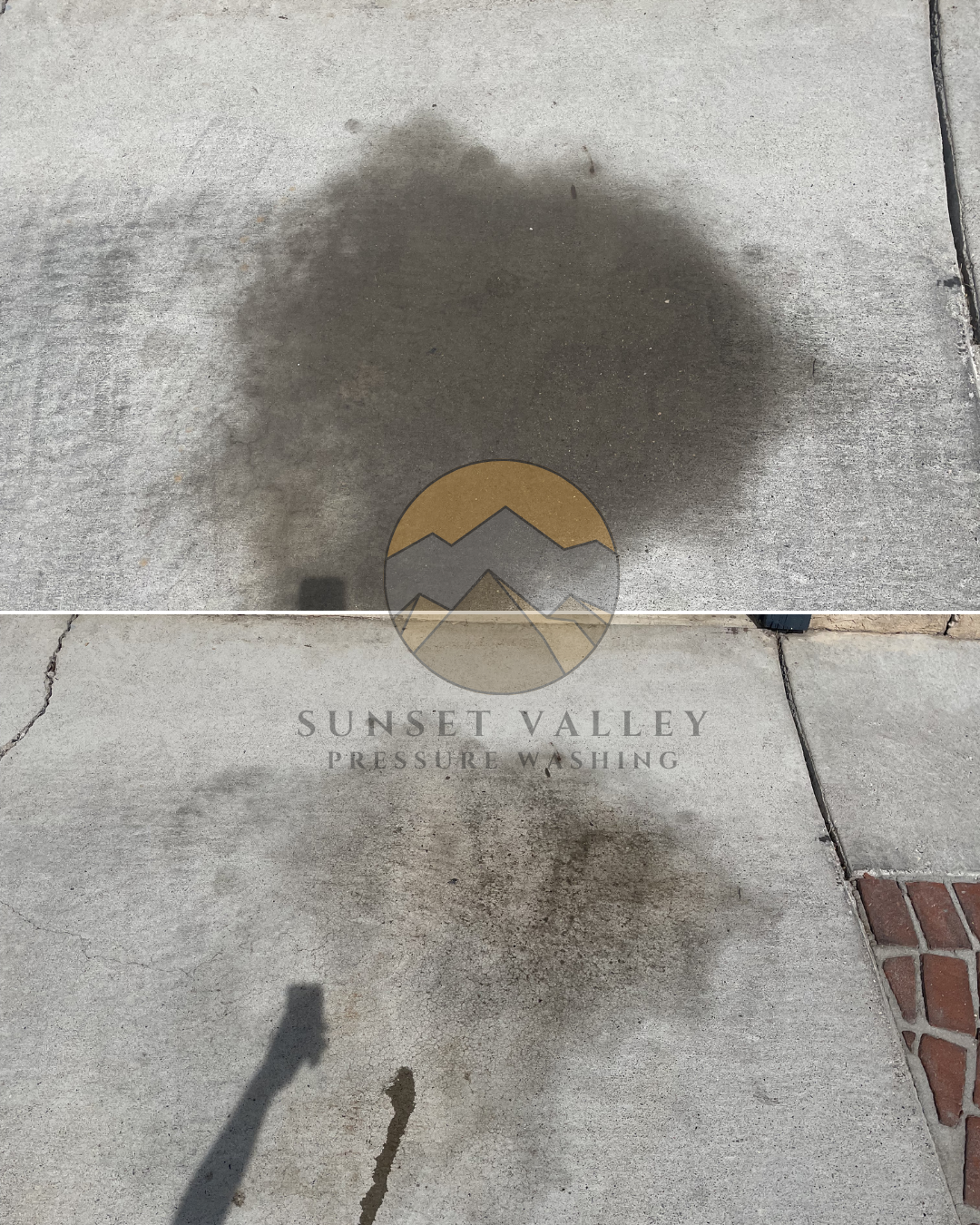 Oil Spot Treatment project by Sunset Valley Pressure Washing